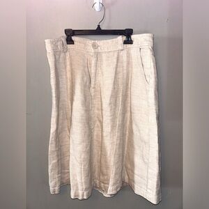 The Territory Ahead skirt - natural beige 100% linen a-line knee length